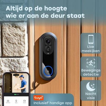 2dekans | Audyn Video Deurbel met Camera - Draadloze -, Ophalen of Verzenden, Zo goed als nieuw