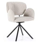 Stoel Rosalin - Taupe Moon - 96120 - eetkamerstoelen, Nieuw, Stof