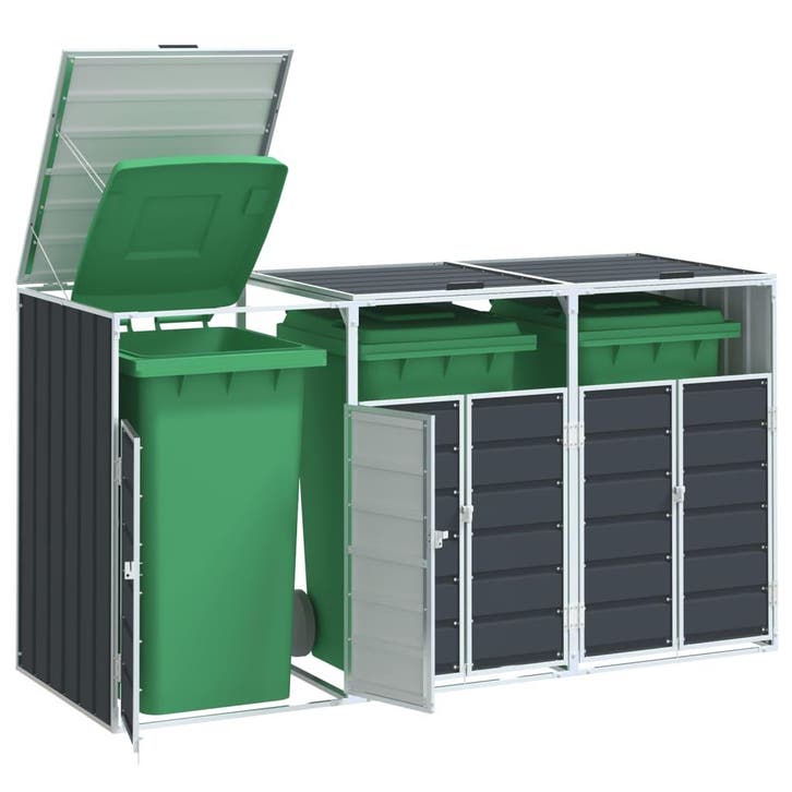 vidaXL Containerberging voor 3 containers 216x81x115cm staal, Doe-het-zelf en Verbouw, Overige Doe-het-zelf en Verbouw, Nieuw