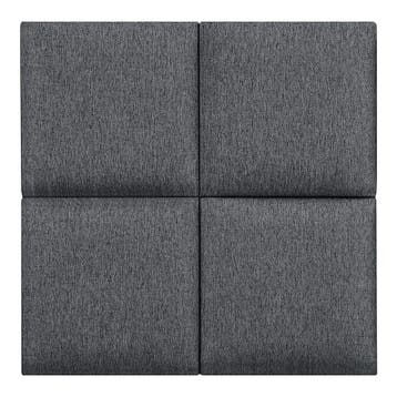 Gestoffeerde wandpanelen Carpino set van 4 stof 30x30 cm don, Verzenden, Nieuw