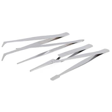 Benson 4-delige pincet set - RVS - precisiewerk - 120 mm, Ophalen of Verzenden, Nieuw