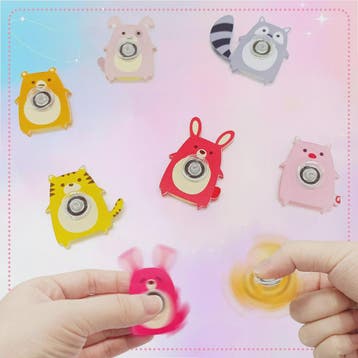 Set van 6 Leuke Dieren Fidget Spinners - Vingertop Gyro Spee, Verzenden, Nieuw