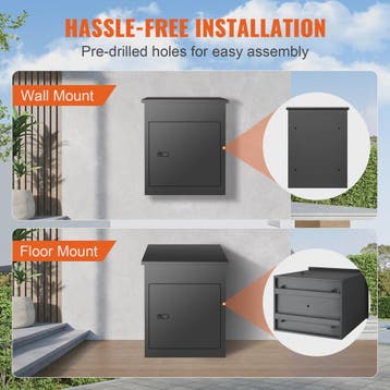 Wandmontage Brievenbus met Anti-diefstal Slot - IPX3 Waterdi, Tuin en Terras, Brievenbussen, Verzenden, Nieuw