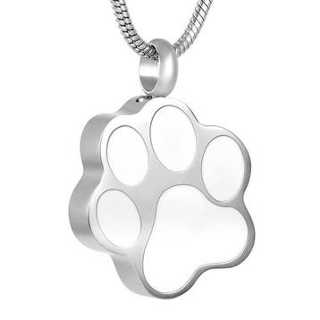 Assieraad, ashanger pootje dier zilver/wit, Sieraden, Tassen en Uiterlijk, Kettinghangers, Nieuw, Zilver, Overige materialen, Dier