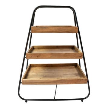 Etagere hout rechthoekig h53 d38cm, Verzenden, Nieuw