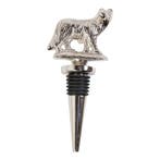 Wijnstopper vos zilver 13x6x2cm, Verzenden, Nieuw