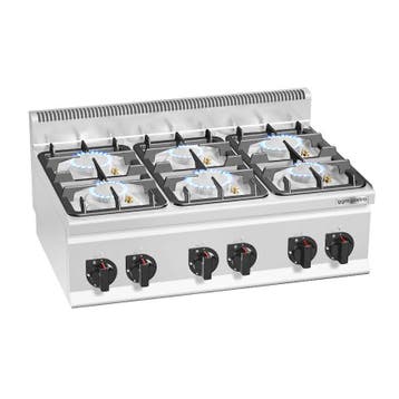 GGM Gastro | Gasfornuis tafelmodel - LORENZO 600 - 900x600mm, Verzenden