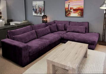 Hoekbank Terheijden - hoekbanken - Paars, Nieuw, 150 cm of meer, Stof, 250 tot 300 cm