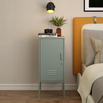 Nachtkastje Hausjärvi 82x35x35 cm staal mintgroen [en.casa], Verzenden, Nieuw