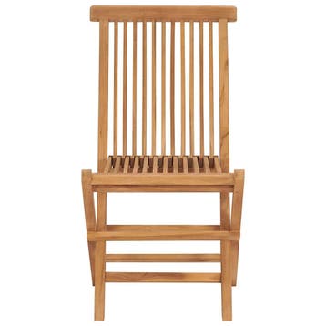 vidaXL Klapstoelen 4 stuks van massief teakhout, Verzenden, Nieuw