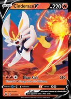 Cinderace V 043/264 (Fusion Strike), Ophalen of Verzenden, Nieuw, Losse kaart, Foil