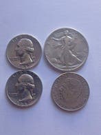 Verenigde Staten, Zweden. Lot of 4 silver coins 1957 (Zonder