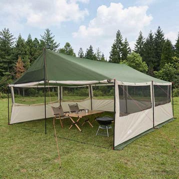 vidaXL Gezinstent Groen 600 x 400 x 268 cm Polyester en, Verzenden, Nieuw, Tot en met 2