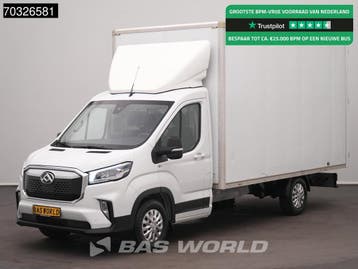 Maxus eDeliver9 100% Elektrisch 65kWh Achterdeuren Bakwagen, Stof, Gebruikt, Overige brandstoffen, Wit