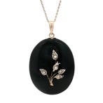 Vintage hanger met onyx en parel 9 kt, Sieraden, Tassen en Uiterlijk, Kettinghangers, Ophalen of Verzenden, Nieuw