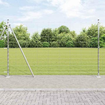 vidaXL Gelast Draadhek met Betonnen Basis 25 x 1,5 m, Verzenden, Nieuw, IJzer