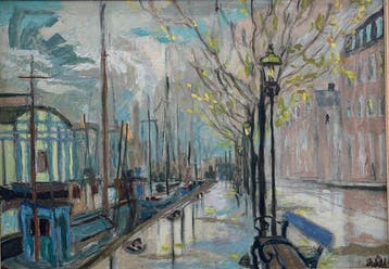 Helge Eskild (1922-1976) - Grachtenansicht, Antiek en Kunst, Kunst | Schilderijen | Klassiek