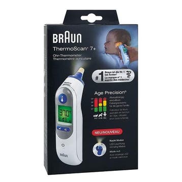 Braun Thermoscan 7+ IRT6525 Oorthermometer met nachtmodus, Verzenden, Nieuw