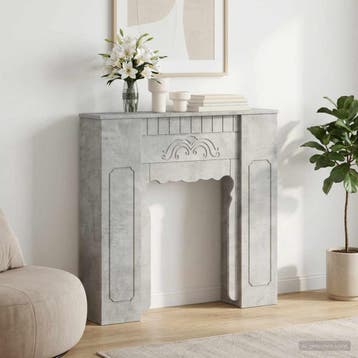 vidaXL Haardomlijsting Betongrijs 93 x 20 x 89 cm Bewerkt, Verzenden, Nieuw