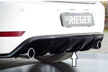 Rieger diffuser | Golf 6: 10.08- - GTI, GTI Cabrio | stuk gl, Auto-onderdelen, Carrosserie en Plaatwerk, Verzenden, Nieuw, Volkswagen