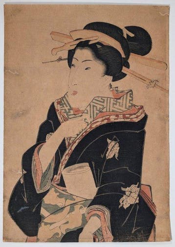 KEISAI EISEN • KAKEMONO-E · Een schoonheid in volledige