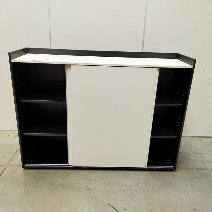 Houten schuifdeurkast kantoor - 120x160x45 cm, Zakelijke goederen, Kantoor en Winkelinrichting | Kantoormeubilair en Inrichting