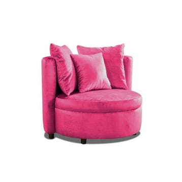Fauteuil Lellens - fauteuils - Roze, Nieuw, Stof