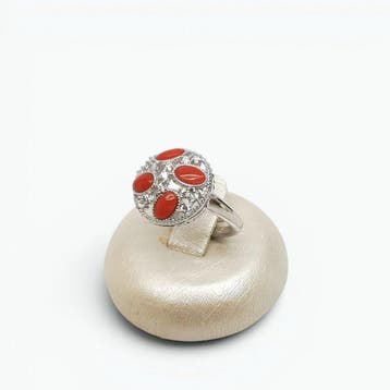 Koraal - Argento 925 - Ring - Italiaans handwerk, Verzamelen, Mineralen en Fossielen