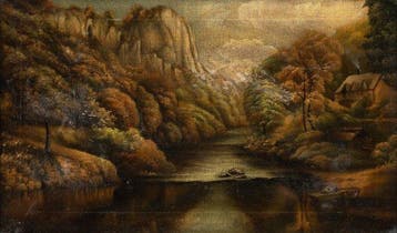 Northern European school (XIX-XX) - River landscape with