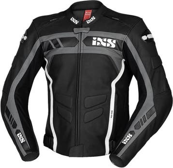 IXS Sport RS-600 1.0 Zwart Grijs Wit Leren Motorjas, Motoren, Kleding | Motorkleding, Nieuw met kaartje, Jas | leer, IXS, Heren