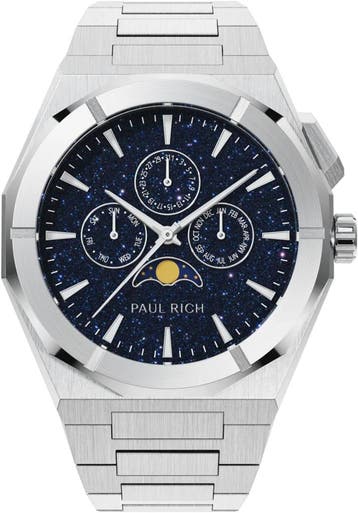 Paul Rich Moonphase Star Dust II Silver MOON01 horloge, Sieraden, Tassen en Uiterlijk, Horloges | Heren, Overige merken, Staal