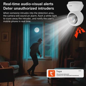 Draadloze 4K 8MP IP Camera met Auto Tracking & Tuya Smart Ap, Verzenden, Nieuw
