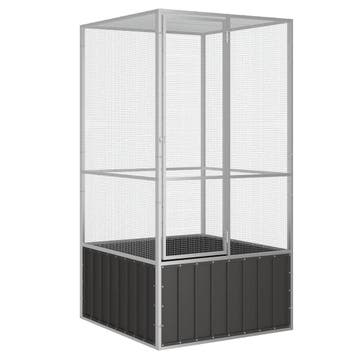 vidaXL Vogelkooi 111x107x211,5 cm gegalvaniseerd staal, Verzenden, Nieuw