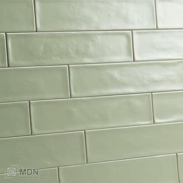 Handvorm tegels jade 7,5 x 30 cm mat groen, Verzenden, Nieuw