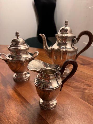 Orfèvrerie Phénix - Koffieservies (3) - Verzilverd, Antiek en Kunst