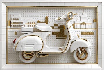 Artxlife - Lego White&Gold Vespa 1960 La Dolce Vita, Nieuw