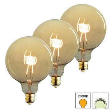 3x E27 LED lamp XL 125 mm | 3.6W 2100K extra warm | Dimbaar, 30 tot 60 watt, Led-lamp, Verzenden, Nieuw
