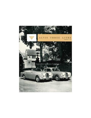 1963 ALVIS THREE LITRE (TE21) PROSPEKT BROCHURE ENGELS, Nieuw, Author