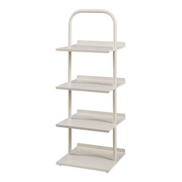 Schoenenrek Poytya met 4 planken champagne 96x34x32 cm [en.c, Huis en Inrichting, Verzenden, Nieuw