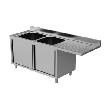Unninox RVS Spoeltafel | Vaatwasser Ruimte Rechts | Achter R, Ophalen of Verzenden, Nieuw in verpakking