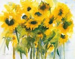 Kunstdruk Christa Ohland - Sonnenblumenfeld 120x90cm, Verzenden, Nieuw