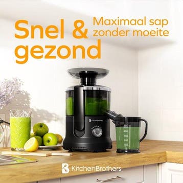 2dekans | KitchenBrothers Sapcentrifuge - Juicer - Met, Huis en Inrichting, Keuken | Keukenbenodigdheden, Ophalen of Verzenden