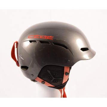 55 56 57 58 skihelm/snowboardhelm CEBE DUSK, grey/red, verst, Verzenden, Gebruikt