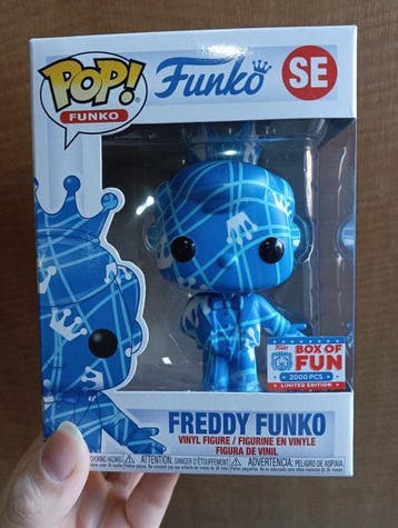 Funko - Funko Pop SE Freddy Funko Artist Series Blue Grid