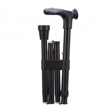 Opvouwbare wandelstok comfortgrip - zwart links - 84-94 cm, Ophalen of Verzenden, Nieuw