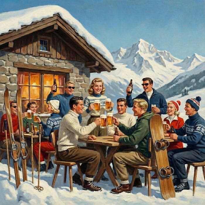 Le Yack - Alpine Joy - Hand signed, Antiek en Kunst, Kunst | Designobjecten