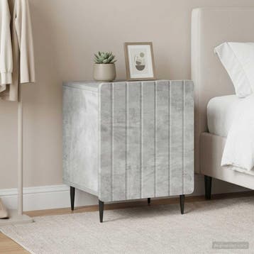 vidaXL Nachtkastje 2 pcs Betongrijs 43 x 34,5 x 52 cm, Minder dan 45 cm, Verzenden, Nieuw, Minder dan 55 cm