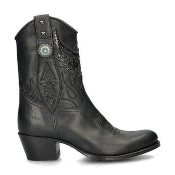 Sendra Debora Insa enkellaarsjes voor dames in het Zwart, Sendra, Verzenden, Zwart, Lage of Enkellaarzen