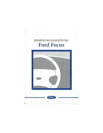 2002 FORD FOCUS INSTRUCTIEBOEKJE DUITS, Auto diversen, Handleidingen en Instructieboekjes