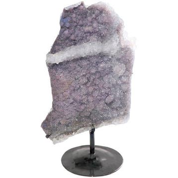 Rozenbloem Amethist - Interieurstuk - 38x22x16 cm- 2.6 kg